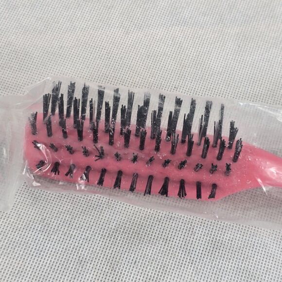 Vintage Tiara #500N Pink Hair Brush 8" Beauty Shop 5 Row Hairdresser Stylist - Picture 3 of 6